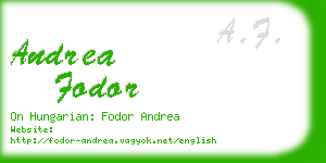 andrea fodor business card